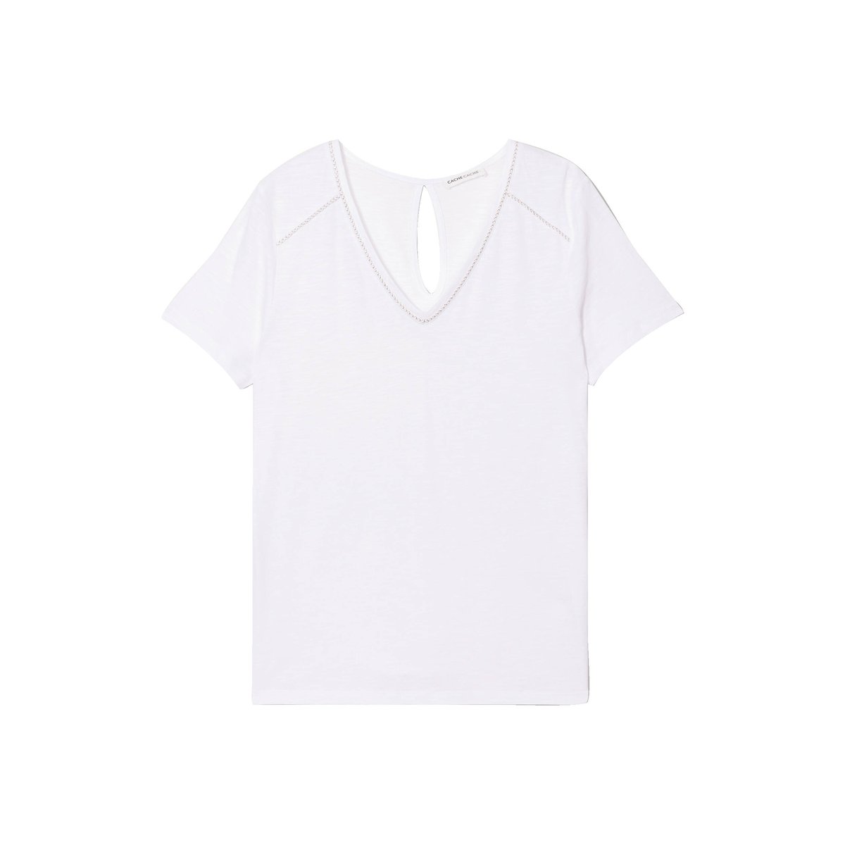 T-shirt manches courtes blanc, CACHE CACHE