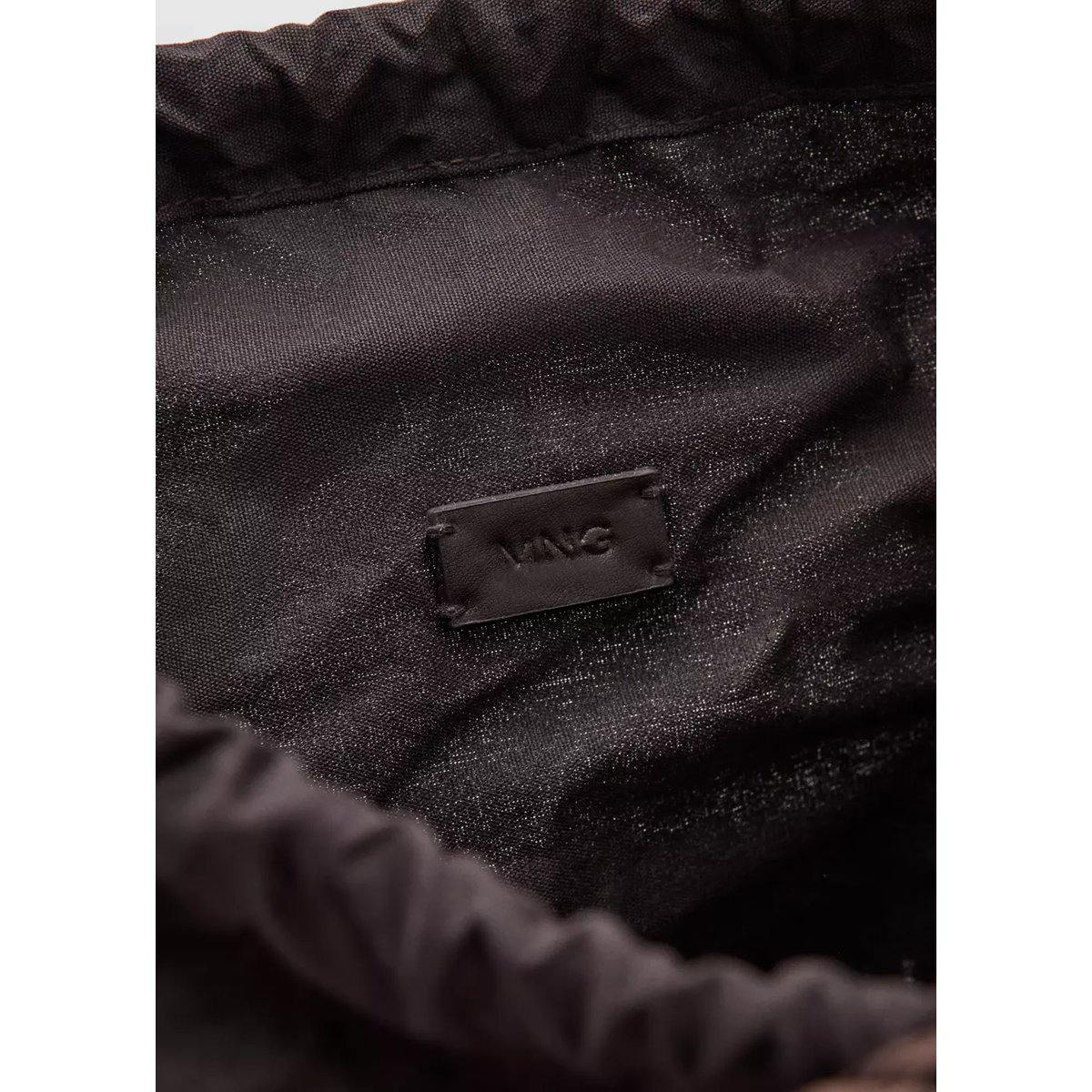 Sac moyen tote en fibres naturelles chocolat, MANGO