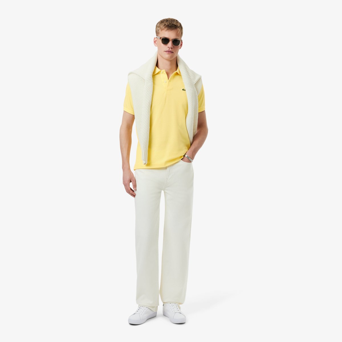 Polo L.12.12 Original classic fit jaune-107, LACOSTE
