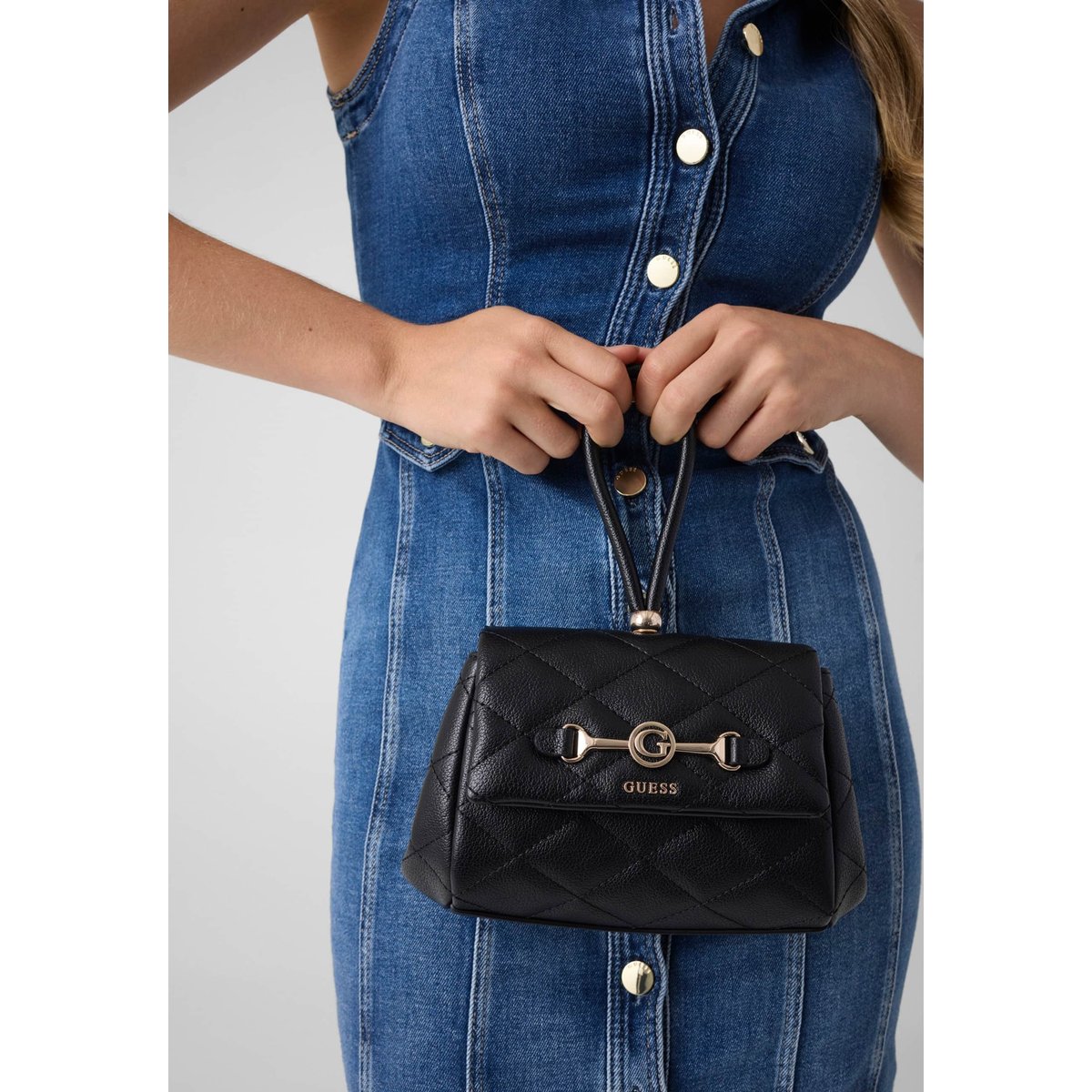Sac Frances Mini Flap Crossbody noir, GUESS