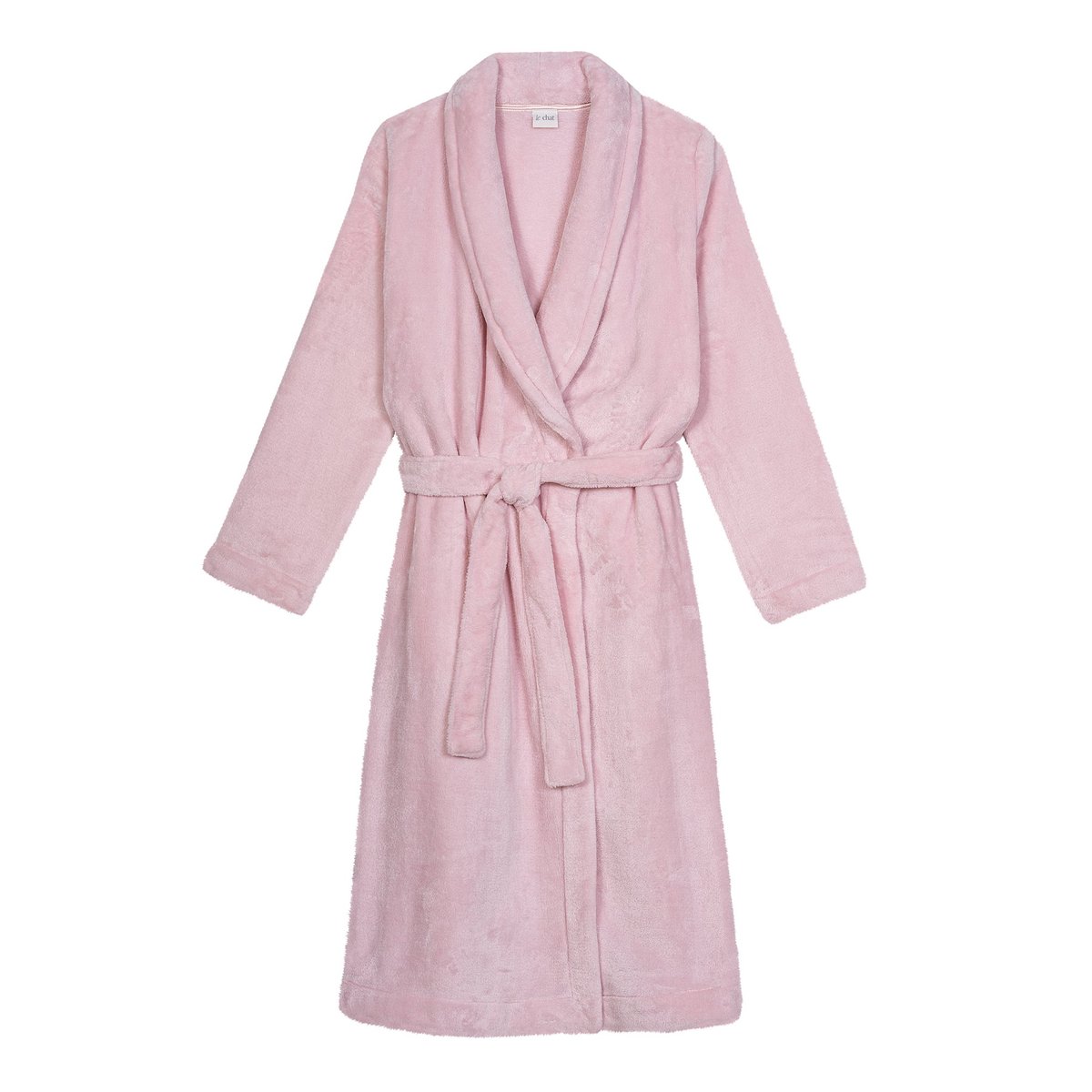 Peignoir en peluche flanelle ESSENTIEL H61B rose, LE CHAT