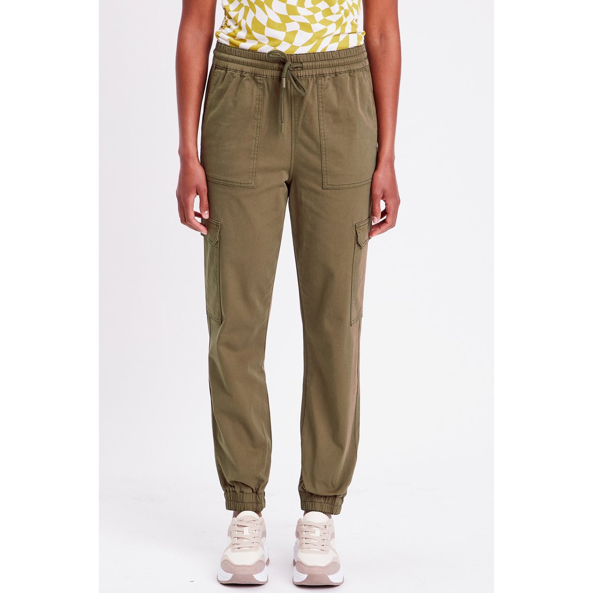 Pantalon cargo slim vert foncé, CACHE CACHE