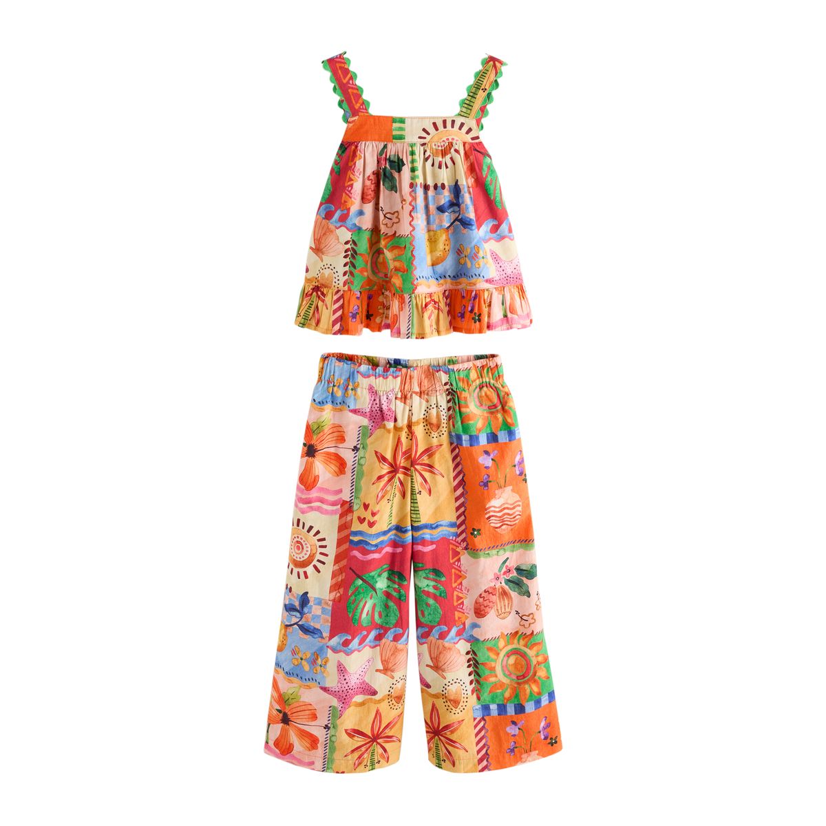 Ensemble pantalon et chemisier tropical, NEXT