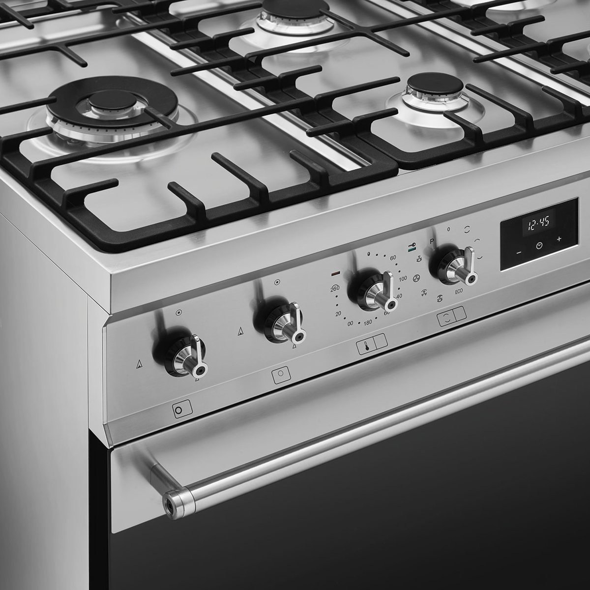 Piano de cuisson gaz 5 feux 90 cm C92GP inox satiné, SMEG