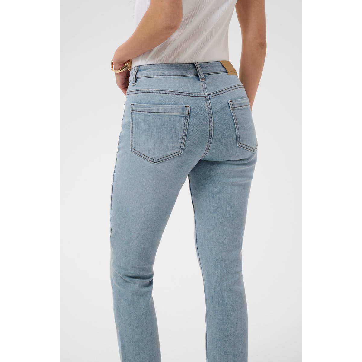 Jeans bleu light blue washed denim, KAFFE