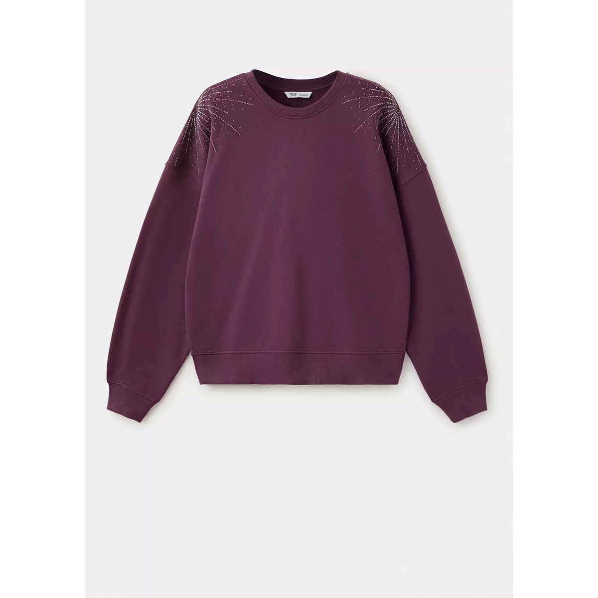 Sweat détail strass lie de vin, MANGO TEEN