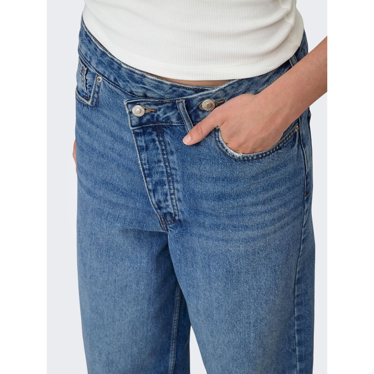 Jean À Jambe Large medium blue denim, ONLY