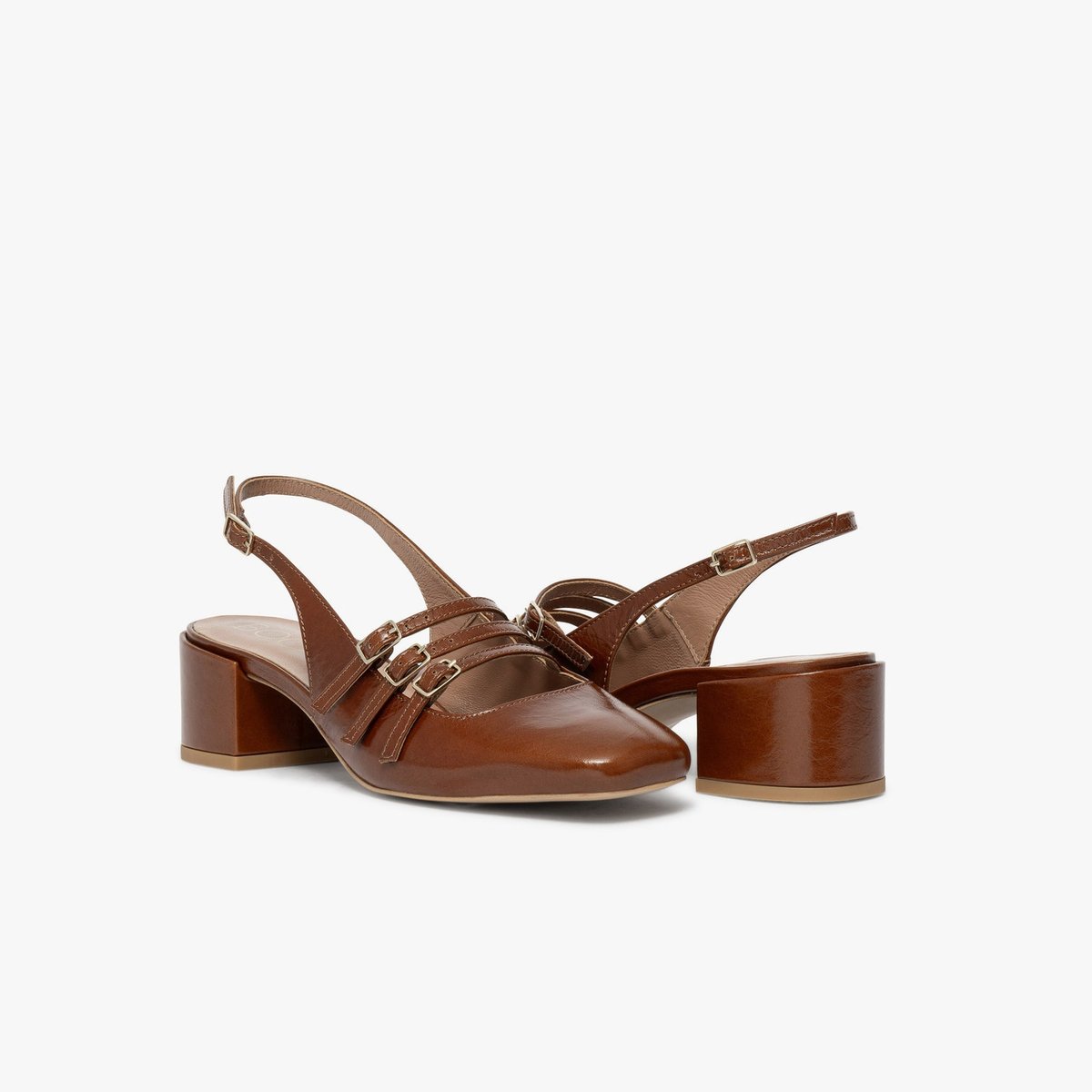 Escarpin en cuir DEMI camel, BOCAGE