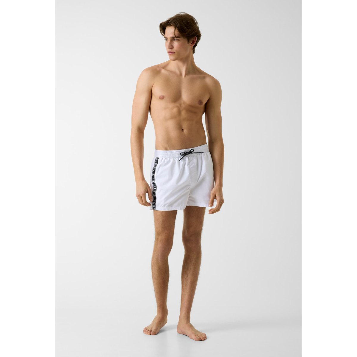 Shorts De Bain Avec Logo blanc, GUESS