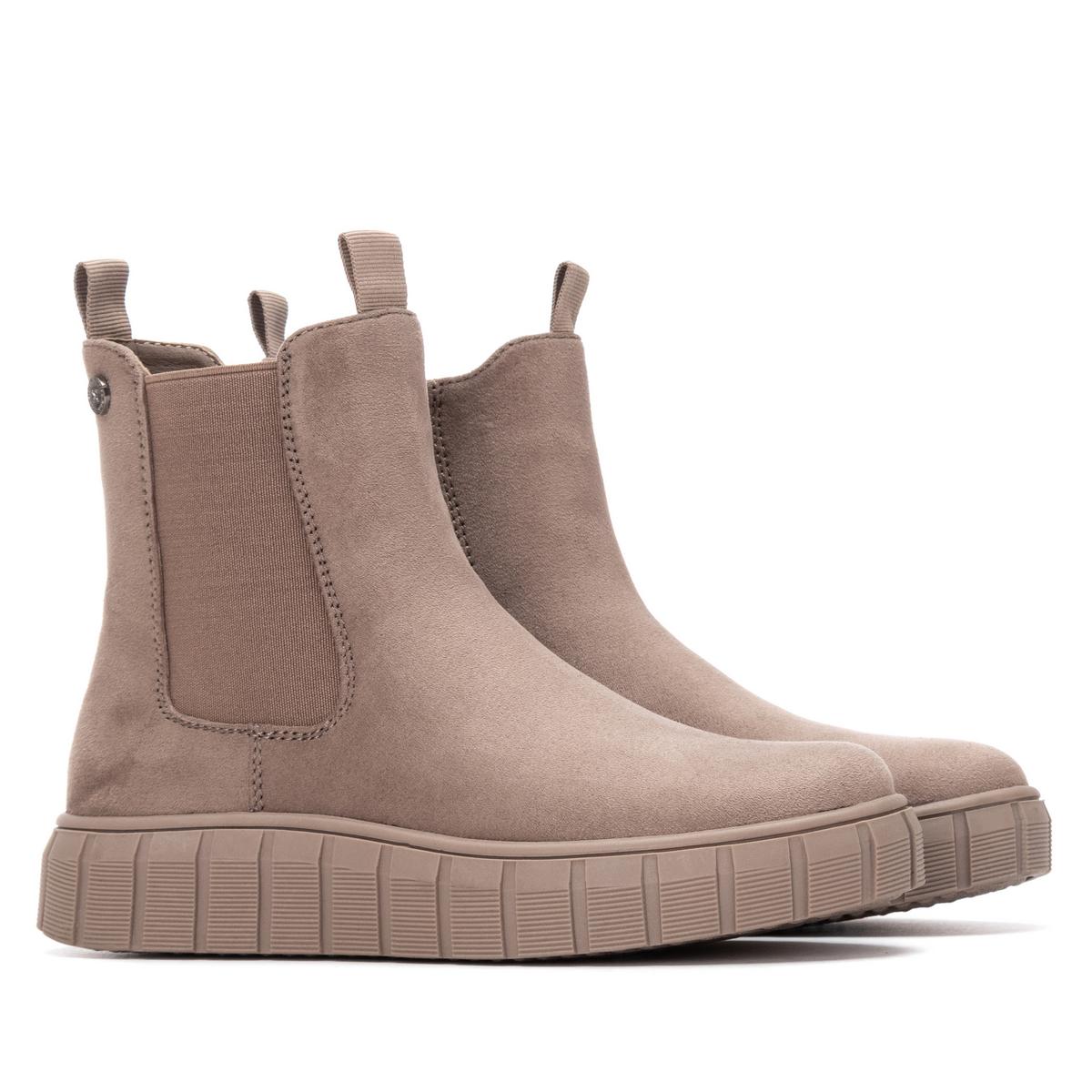 Bottine Chelsea Plaine Décontractée Fermeture éclair taupe, XTI