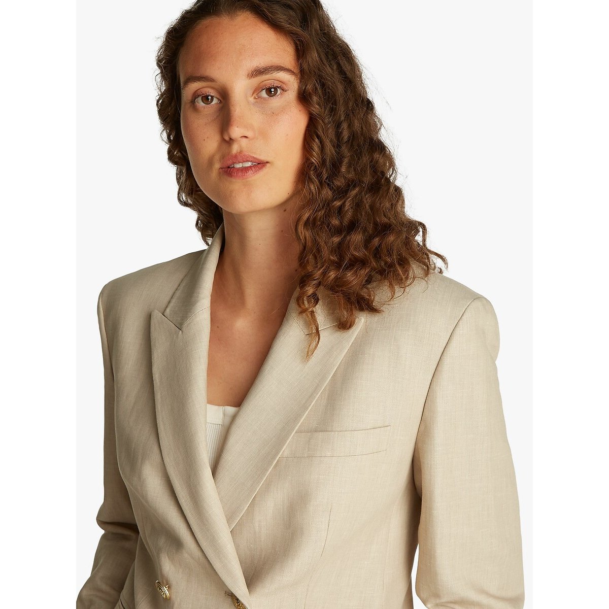 Veste croisée blazer beige, TOMMY HILFIGER