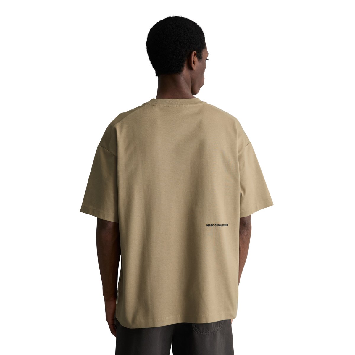 T-shirt DfC surdimensionné en jersey de coton bio épais marron, MARC O’POLO DENIM