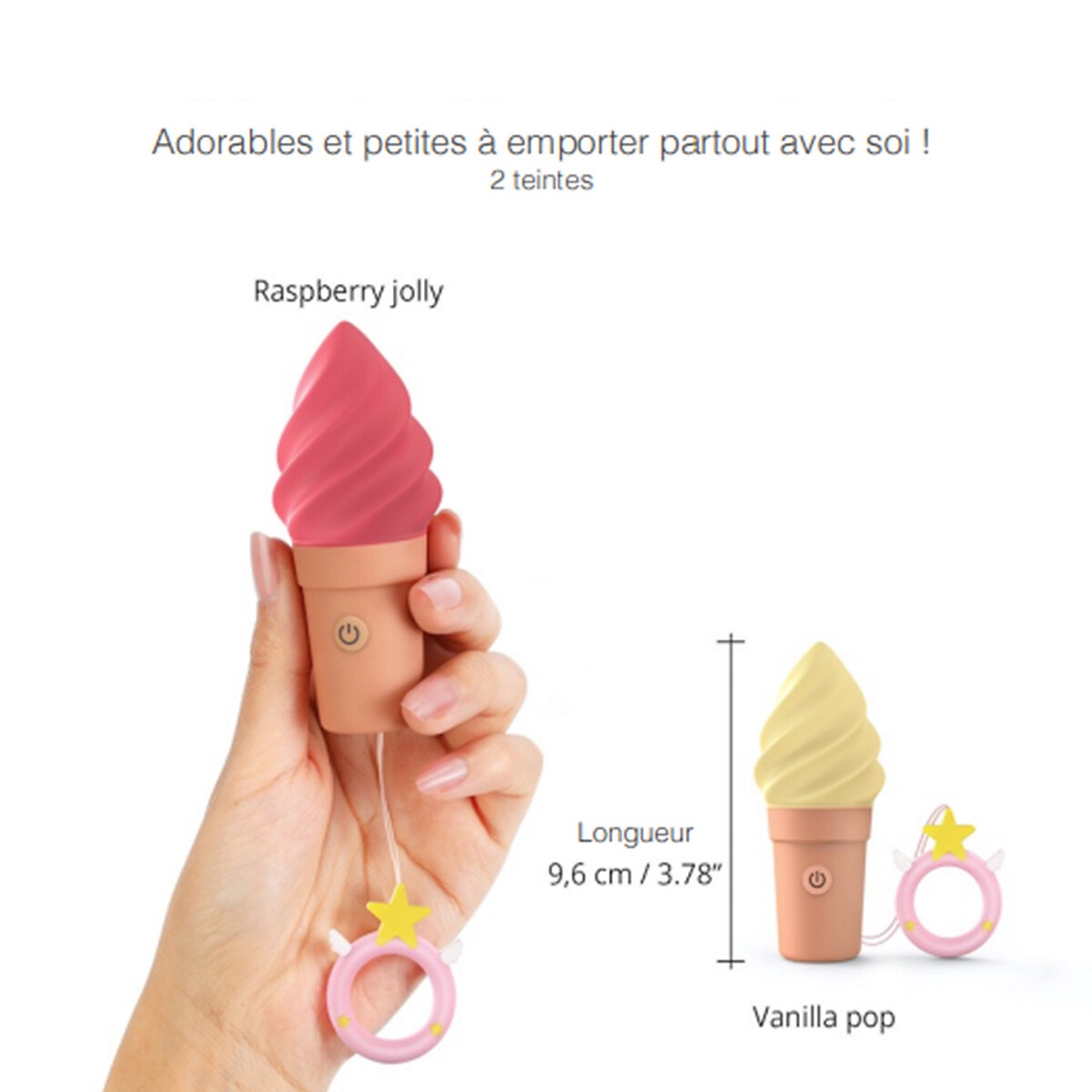 Stimulateur clitoridien Cand'Ice rose/beige, LOVE TO LOVE