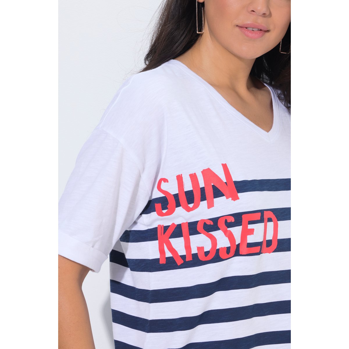 T-shirt oversize, message « Sun Kissed » blanc neige, ULLA POPKEN