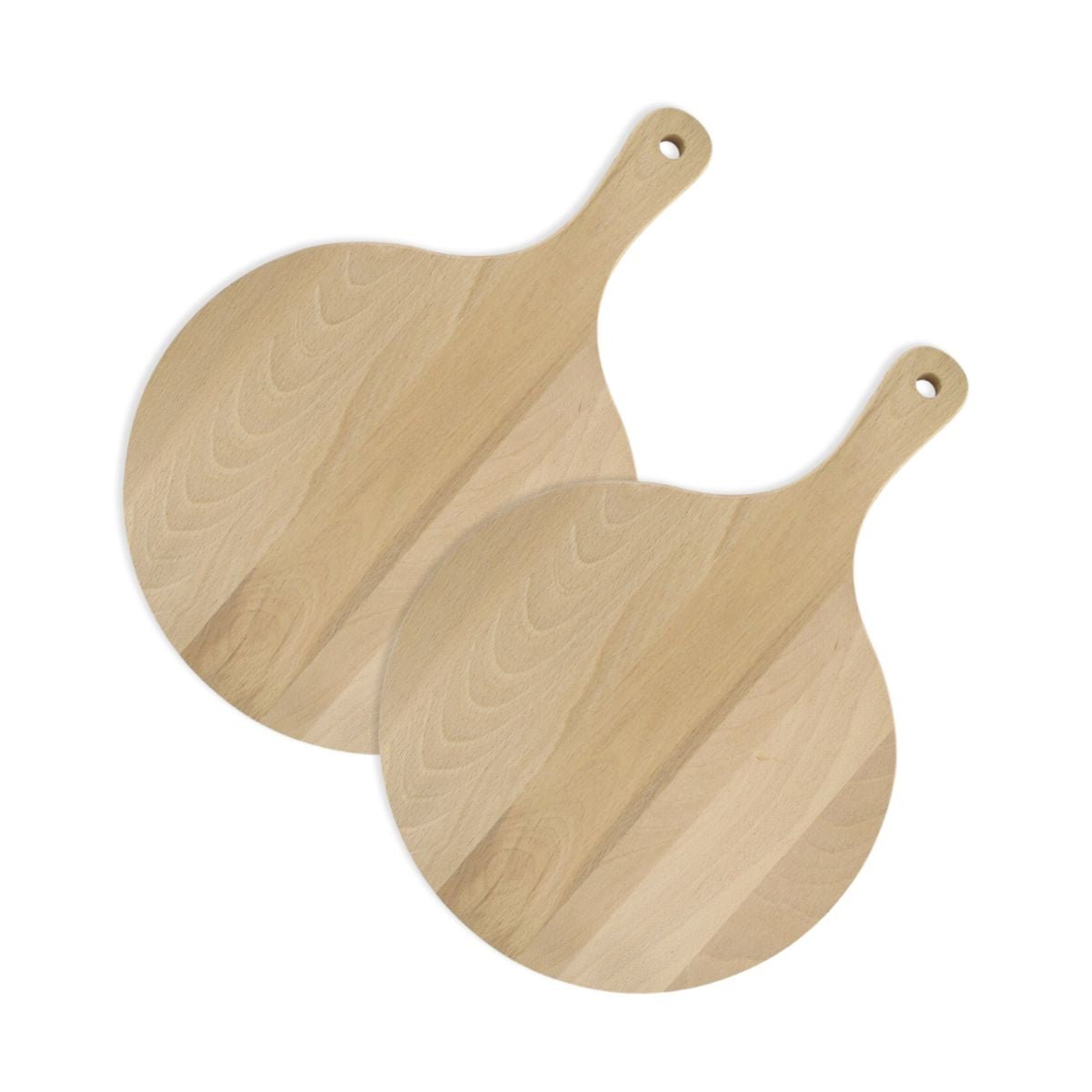 Lot de 2 planches à pizza et tarte flambée bois, FACKELMANN
