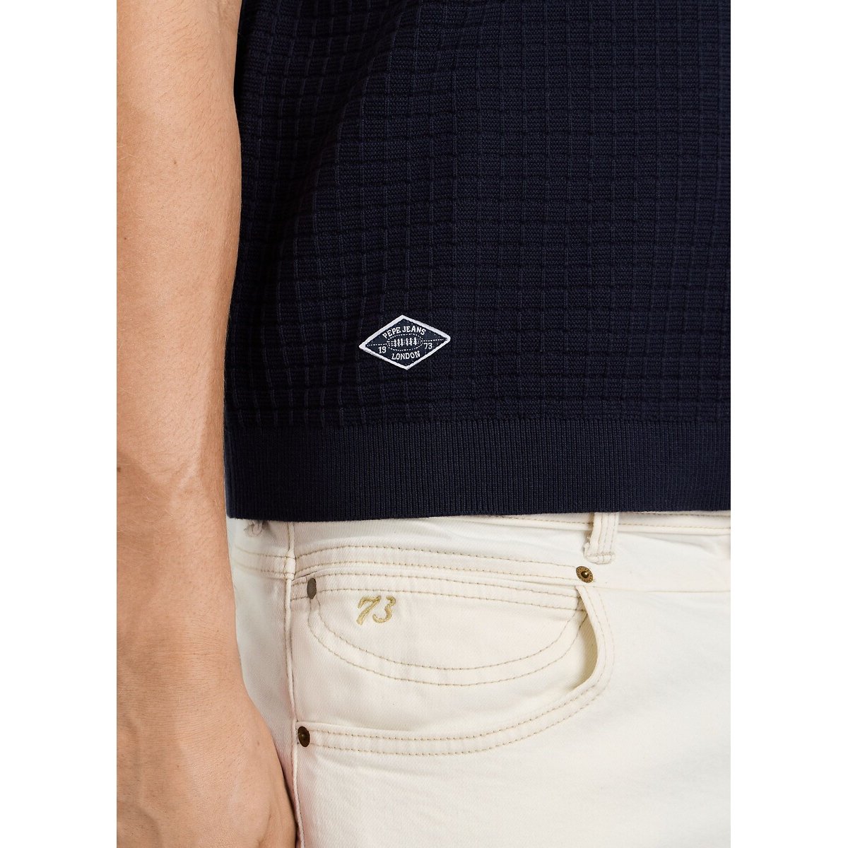 Polo manches courtes en maille, DYLAN marine, PEPE JEANS