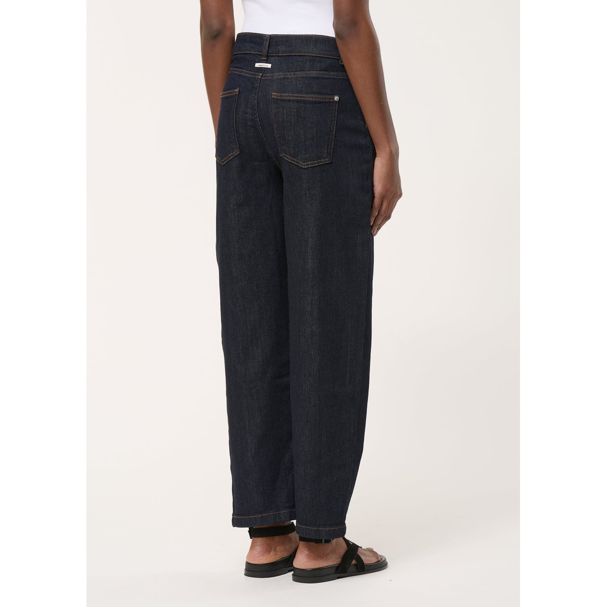 Jean mom taille haute en coton biologique brut, HUMILITY