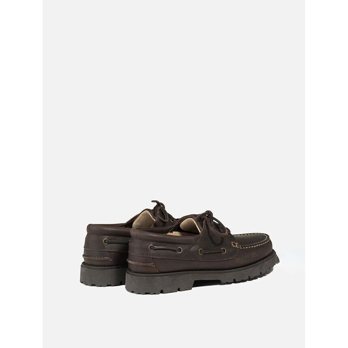 Mocassins à lacets en cuir Tarmac marron foncé, AIGLE