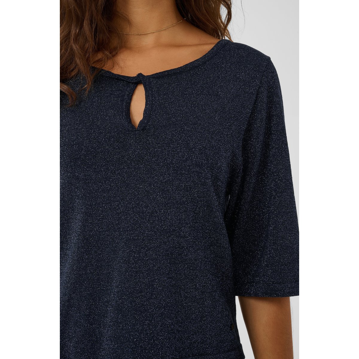Pullover tricoté bleu night sky, CREAM