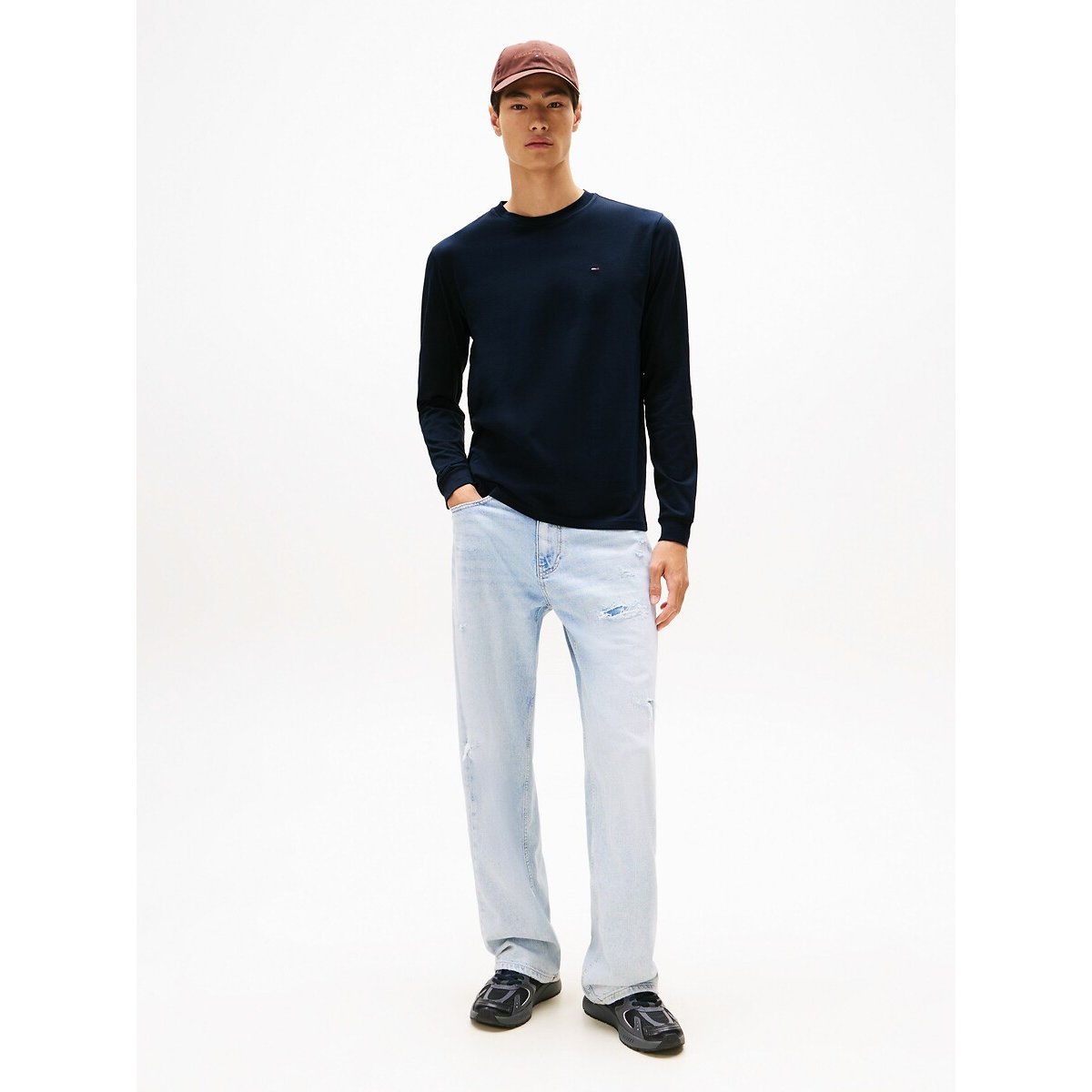 Pack of 2 T-Shirts with Long Sleeves black, TOMMY JEANS