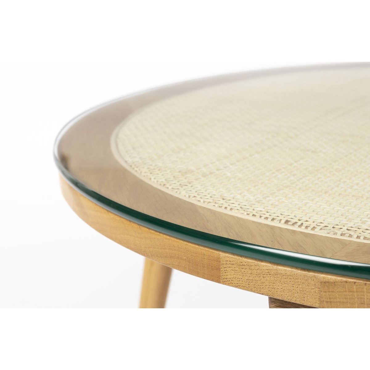 Table basse design ronde en bois, L., HARU bois, BOITE A DESIGN