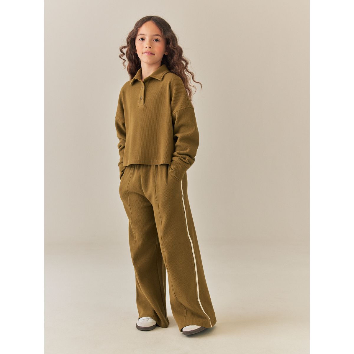 Ensemble large style rugby vert olive, NEXT