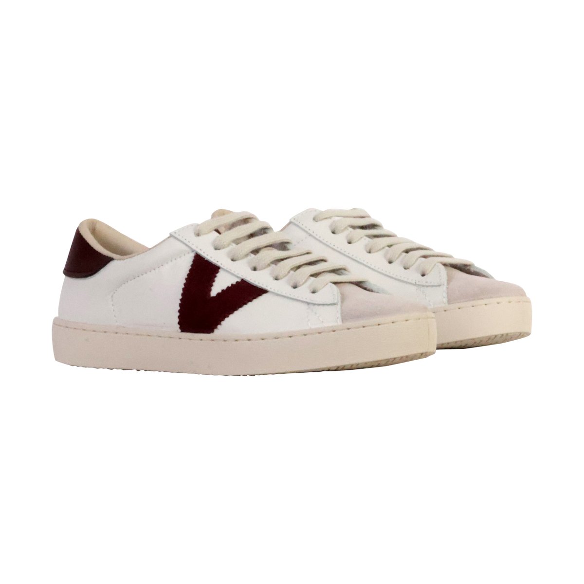 Basket Cuir bordeaux, VICTORIA