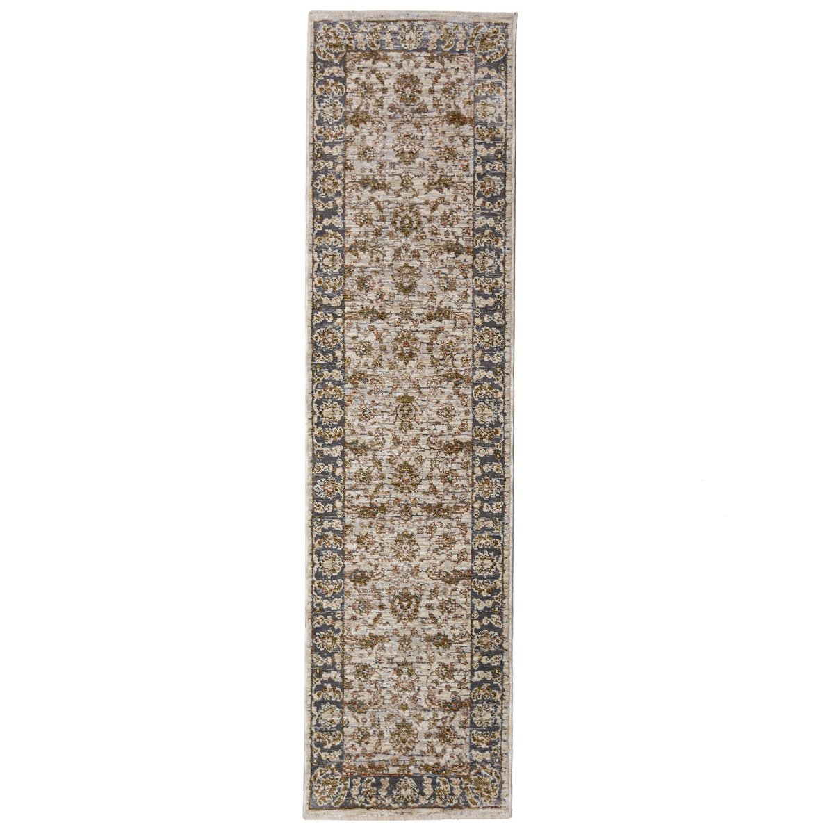 Tapis vintage de couloir ZETTA vert, FLAIR RUGS