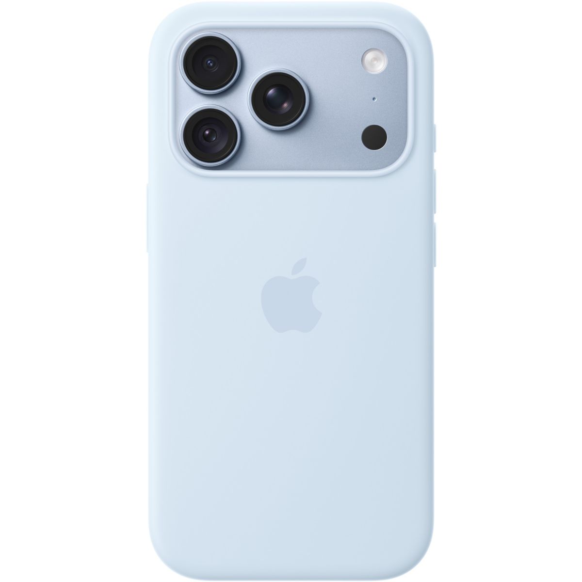 Coque iPhone 18 Pro Magsafe Bleu lumineux Sili couleur unique, APPLE