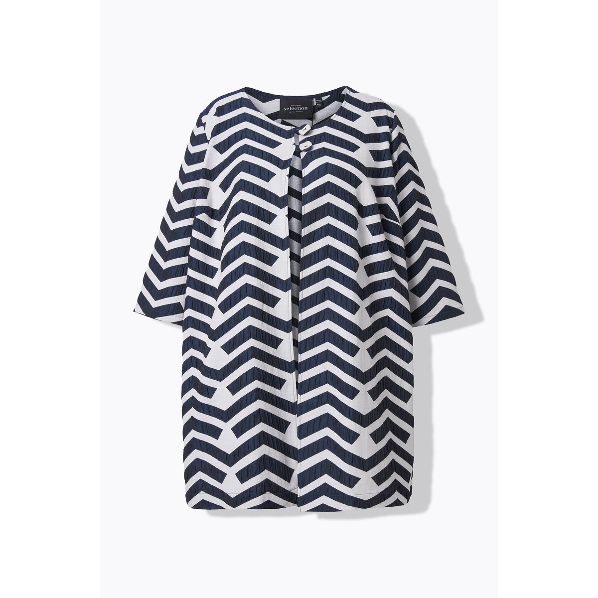 Veste manches longues et décolleté rond marine foncé, ULLA POPKEN