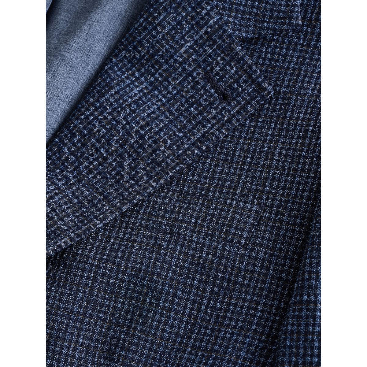 Veste de costume en laine vichy bleu marine, NEXT