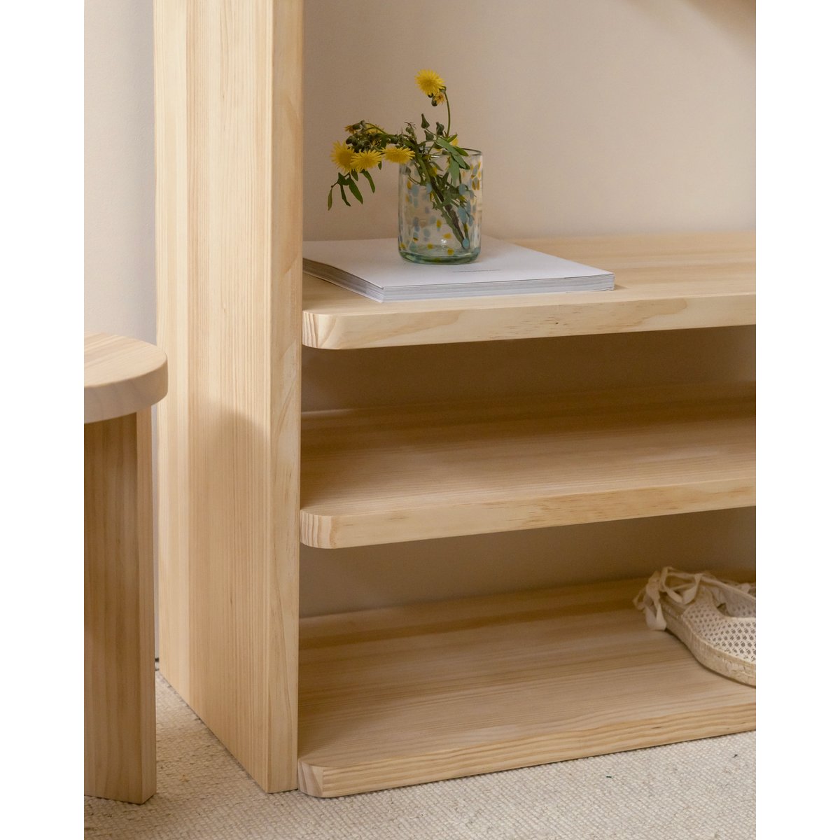 Porte-manteau 80 x 170 cm verni MARIOLA bois clair, NAAN FURNITURE