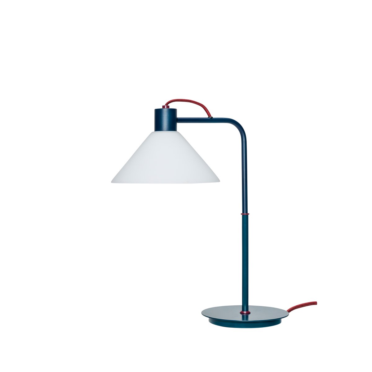 Lampe de table en fer et verre SPOT bleu, HUBSCH