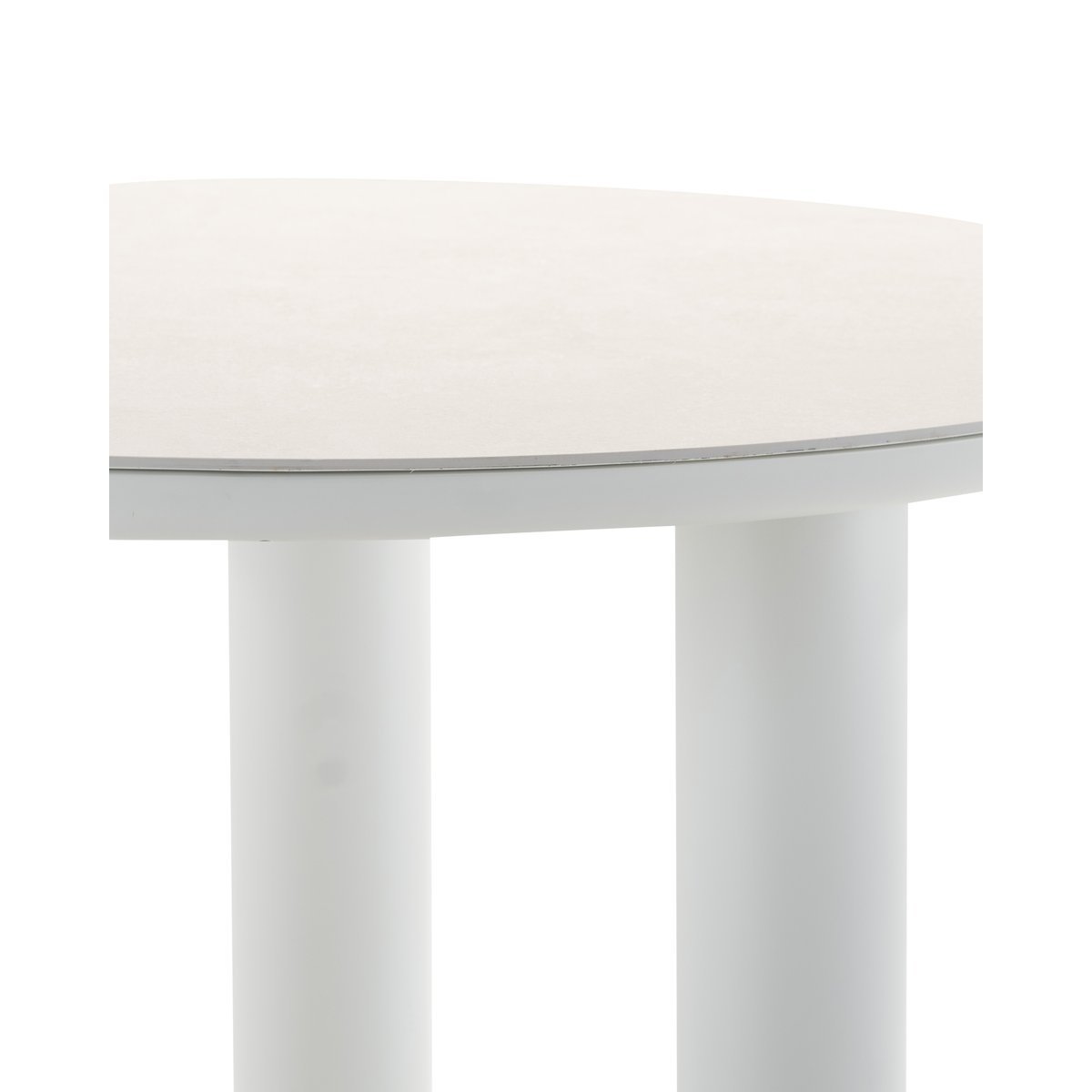 Set de jardin, 4 chaises, PETRA & CORA blanc, plateau beige, DEFORA HOME