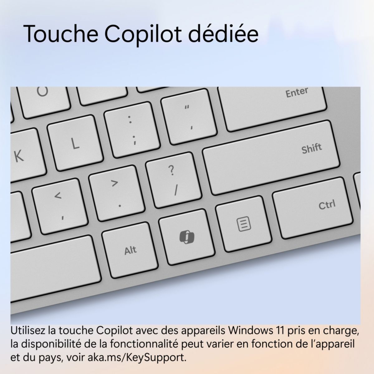 Clavier sans fil Surface Keyboard 2024 Bluetooth AZERTY couleur unique, MICROSOFT