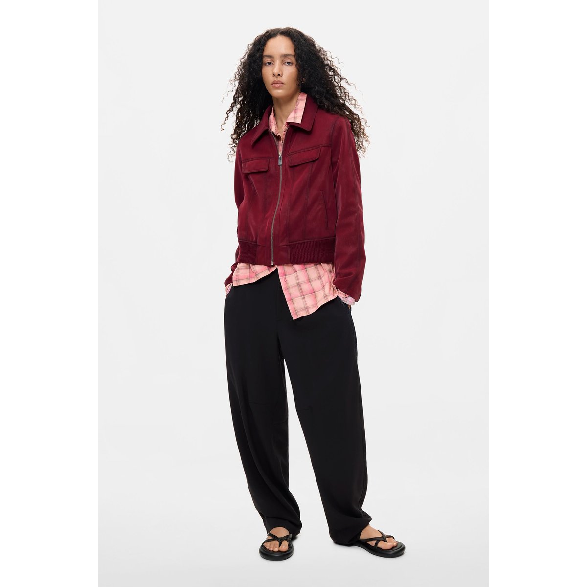 Blouson effet cuir rouge, DESIGUAL