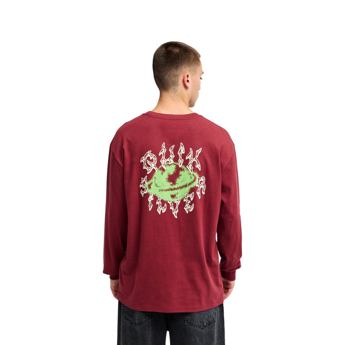 T-shirt manches longues QS EARTH rouge oxblood red, QUIKSILVER