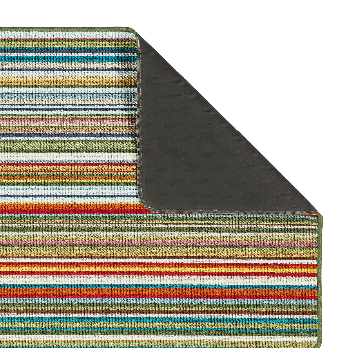 My Stain Resistant Candy Multi Green Stripe Doormat green striped, MY MAT
