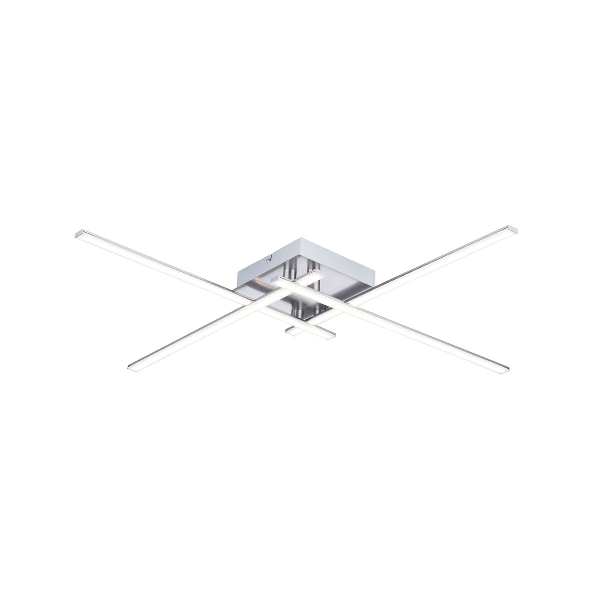 Plafonnier LED 4 bras nickel mat - YUNA nickel, KOSILUM