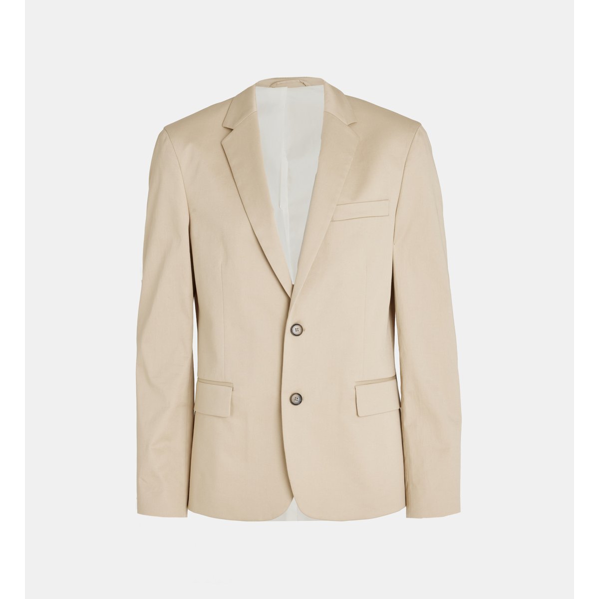 Veste de costume cintrée toton coton beige, COMPTOIR GL