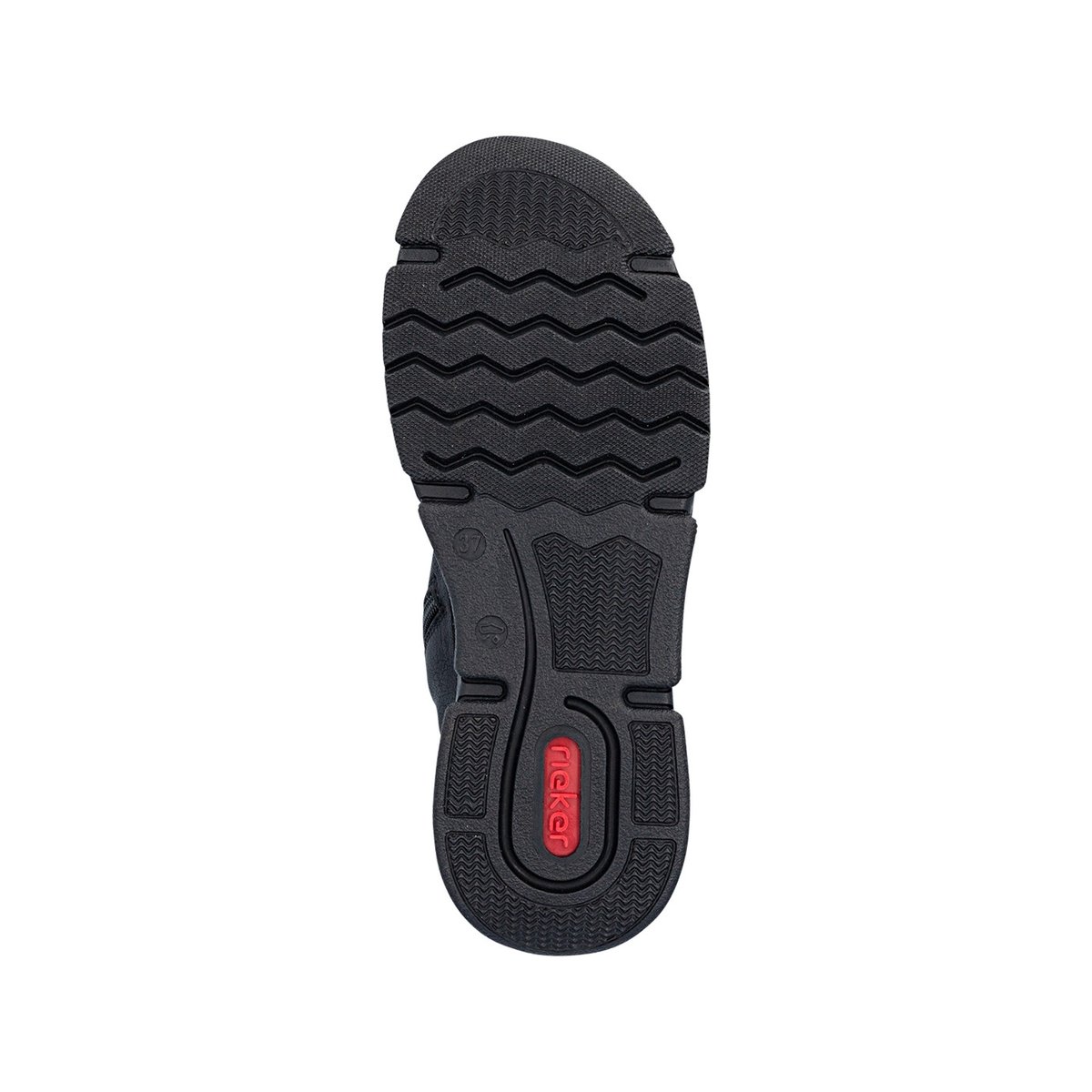 Bottines noires à talon compensé bas pourvues d'une fermeture zippée noir, RIEKER