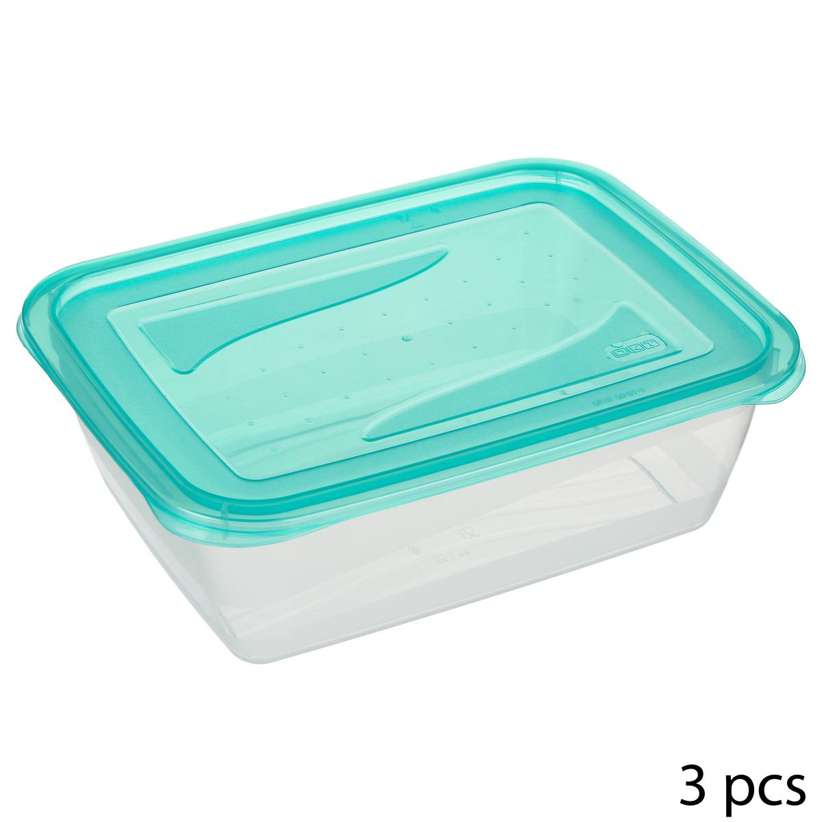 Lot de 3 boîtes de conservation 1,25L FRESH & FREEZE bleu, 5FIVE SIMPLY SMART