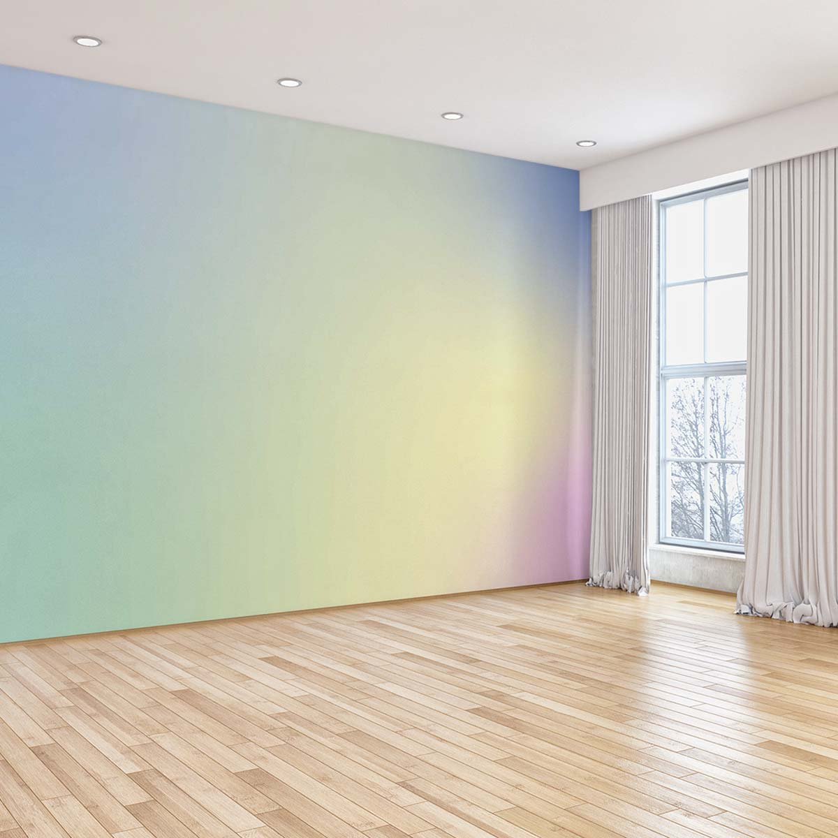 Papier peint couleurs pastel intissé, HEXOA