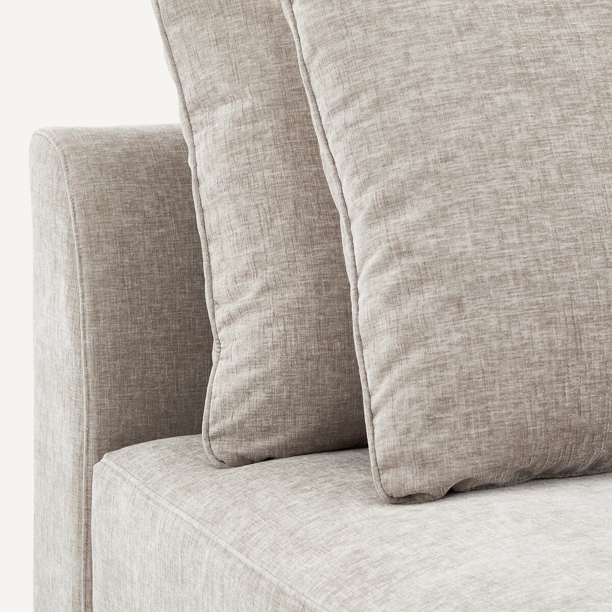 Chauffeuse modulable en velours chenille, TIBERIO gris clair, AM.PM