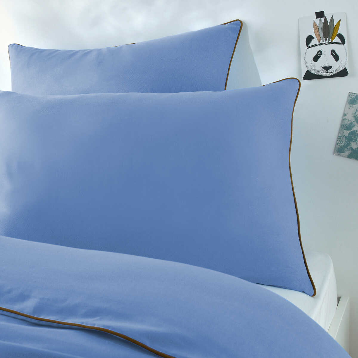 Taie d'oreiller enfant en coton, Macha bleu de provence, LA REDOUTE INTERIEURS
