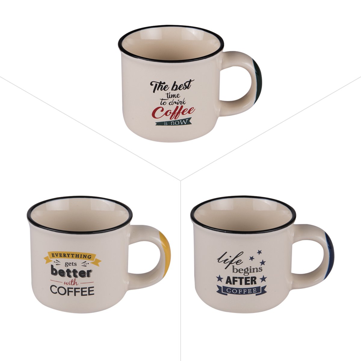 Tasses Zinc 11 cl (lot de 3) - ZINC blanc, TREND'UP