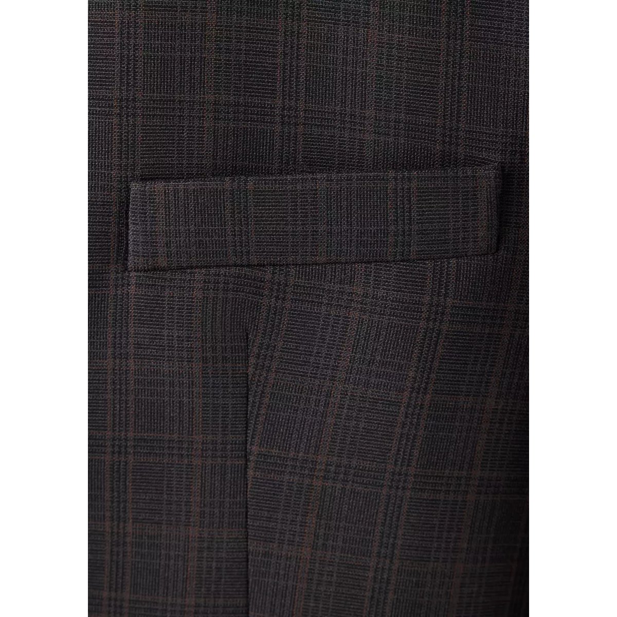 Blazer de costume à carreaux marron, MANGO