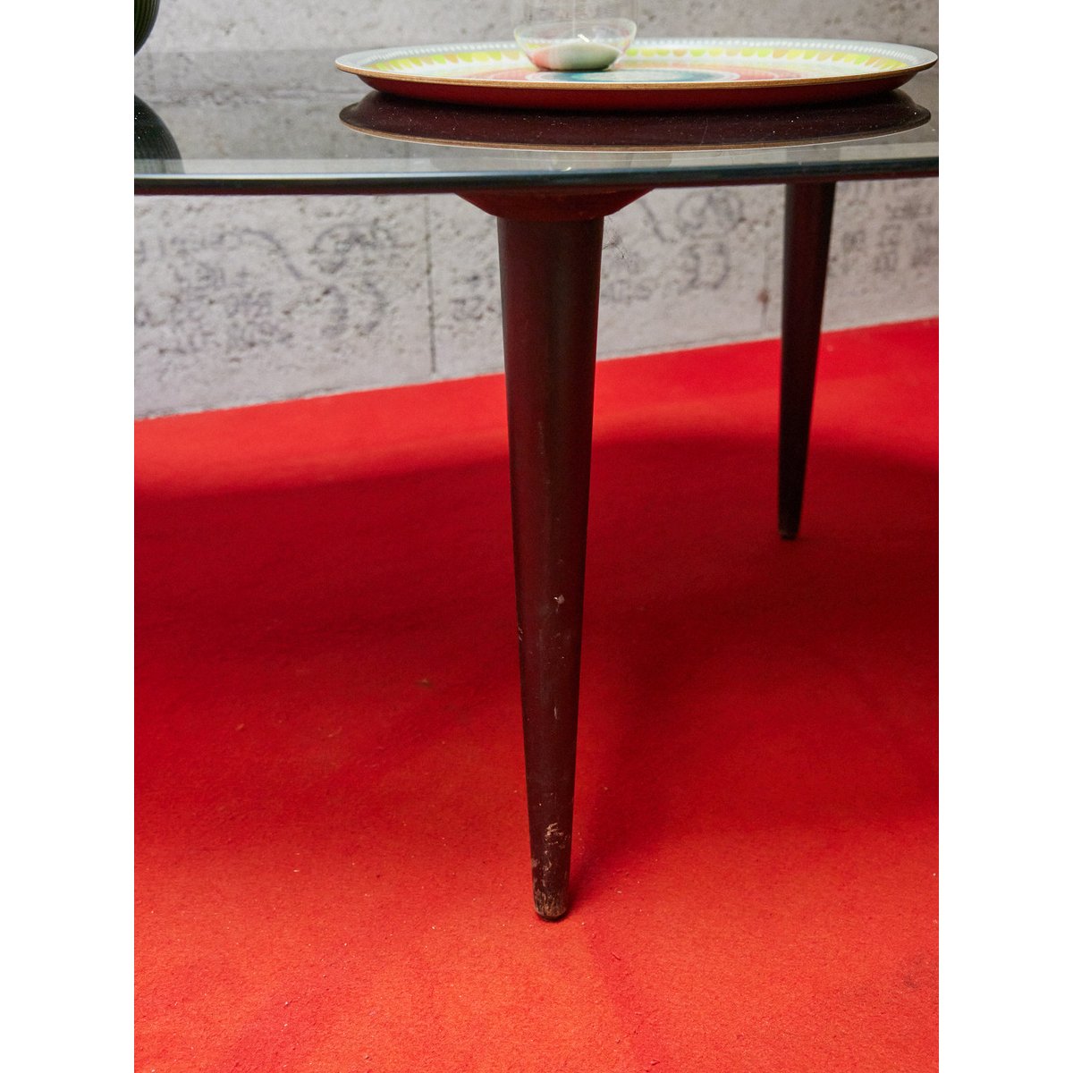 Table basse en verre Donna N°1022 - Bon état transparent, DEBONGOUT