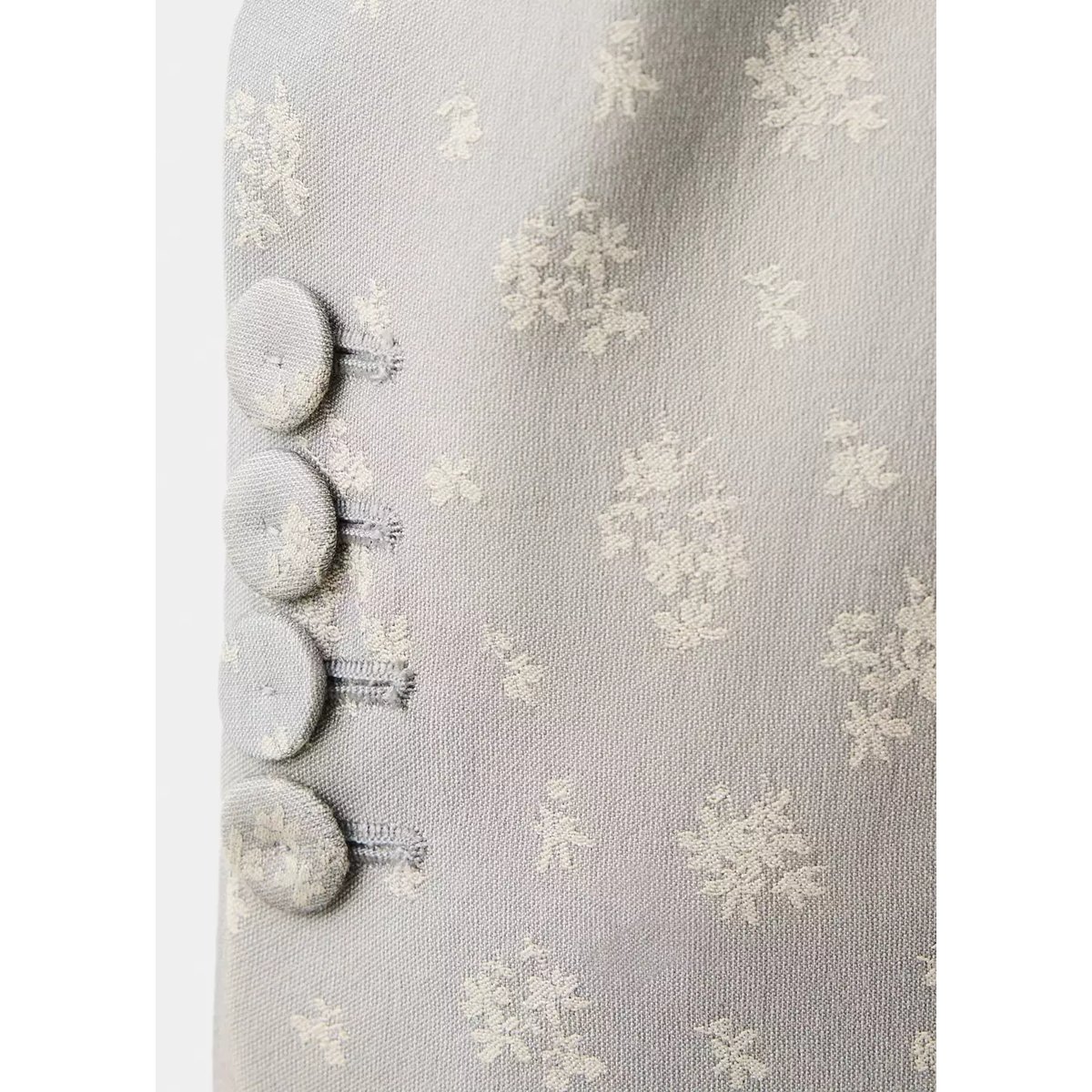 Veste en jacquard à revers bleu, MANGO