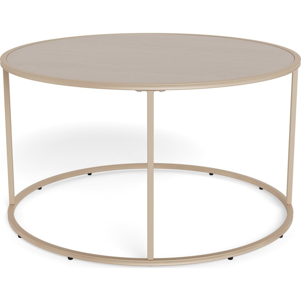 Table basse ronde métal collection SEAFORD beige, RECOLLECTION